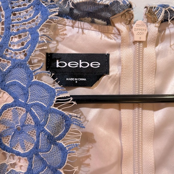 Bebe Valorie Blue Lace Godet Skater Dress. Women’s Size 6. Excellent Condition. - Picture 8 of 8